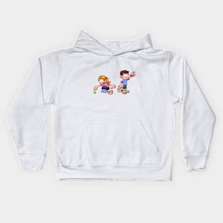 Kids Doing An Easter Egg Hunt Kids Hoodie